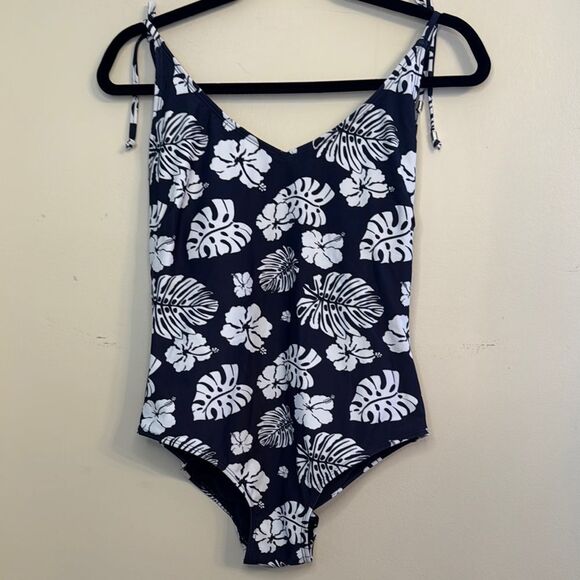 Heat Swimwear Navy and White Floral Swimsuit - Picture 1 of 8